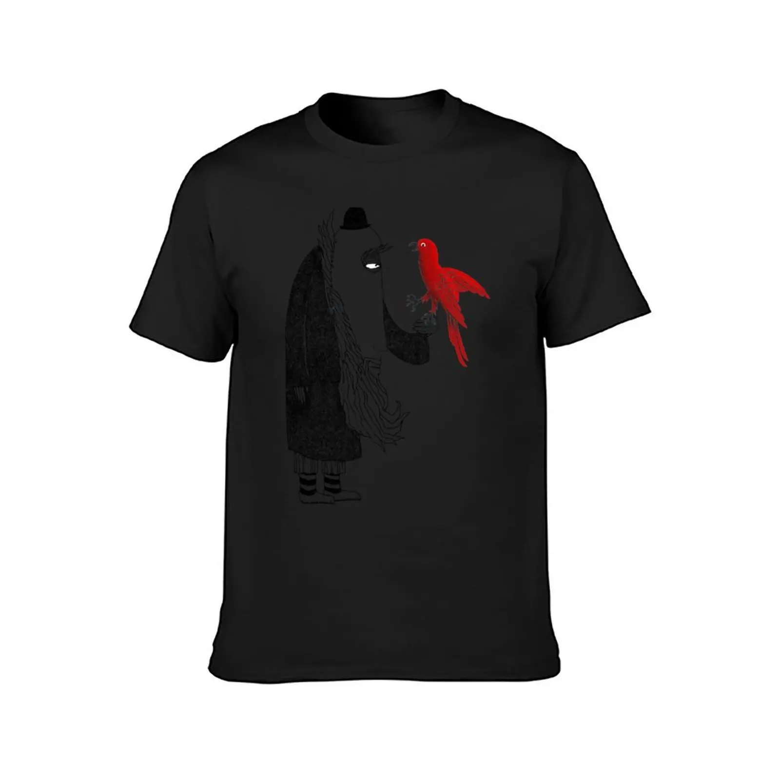 Darwin and red bird T-Shirt shirts graphic tees korean fashion clothes for men