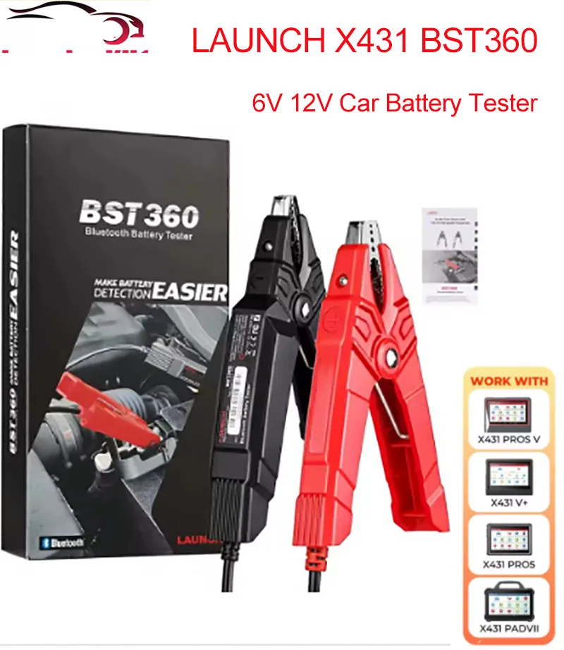 Newest LAUNCH X431 BST360 Battery tester Clip Analyzer 12V 2000VA Voltage BST-360 Car Battery Tester Charging Circuit Load Tools