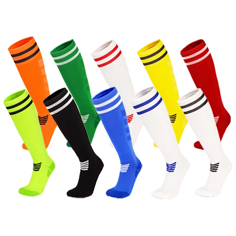 

Football Accessories Black White Stripes Soccer Socks For Men Teenages Kids Over The Calf Baseball Rugby Athletic Sock