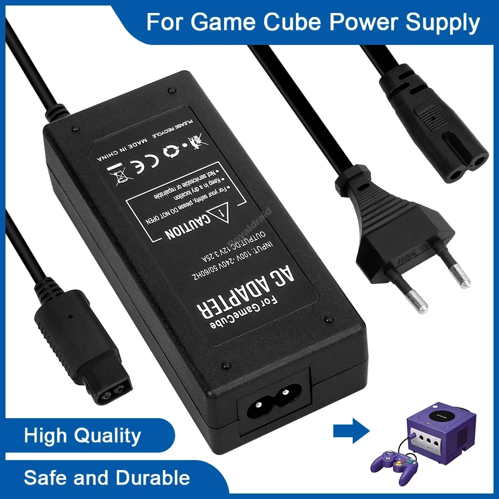 EU/US/UK/AU-Stecker Ersatz-Netzteil Spielkonsolen-Ladegerät Stromversorgung für GameCube NGC Konsole 100-240V