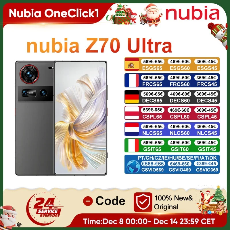 nubia Z70 Ultra 5G Smartphone Global Version Snapdragon 8 Elite 6.85'' 144Hz OLED Display 6150mAh Battery 64MP Camera Android 15 nubia Z70 Ultra 5G Smartphone Global Version Snapdragon 8 Elite 6.85'' 144Hz OLED Display 6150mAh Battery 64MP Camera Android 15