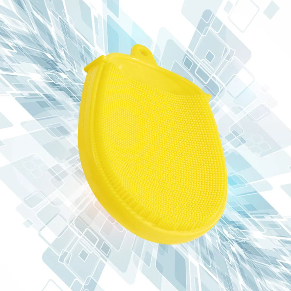 

Massager Scrubber For Body Face Cleaning Skin Cleaner Kids Adults Skin Massager Yellow Home Bathing Tool