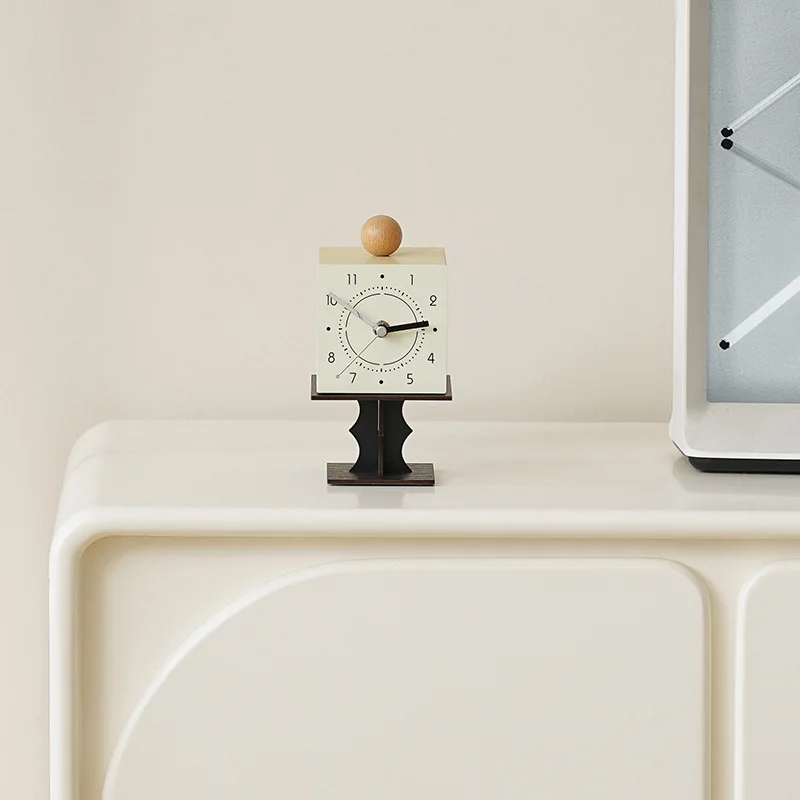 

Creative Home Decor Wall Clock Living Room Tabletop Clockwork for Entryway TV Cabinet Ornament Vintage Design Modern Style