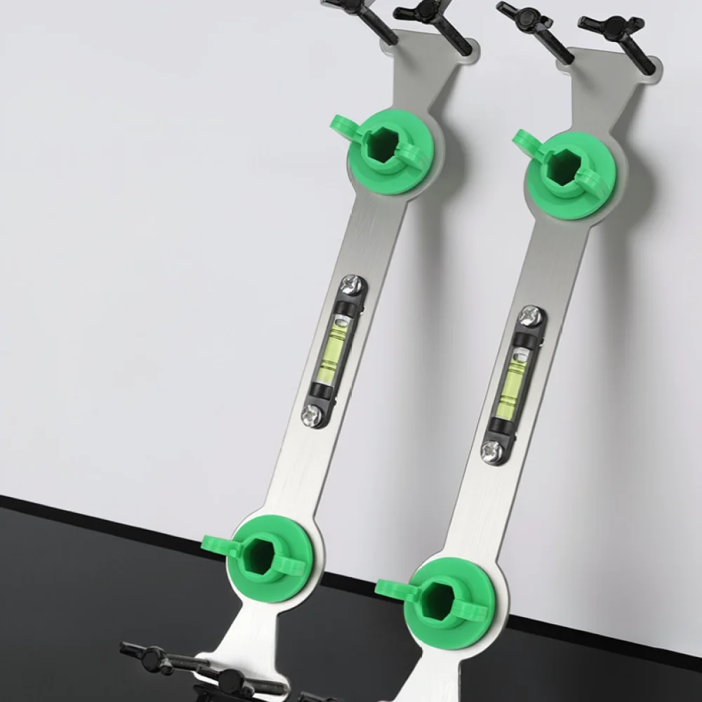 Shower Mixer Faucet Leveling Tool Stainless Steel Pipe Alignment Gauge Hot Cold Water Tube Installation Assistant Fixer