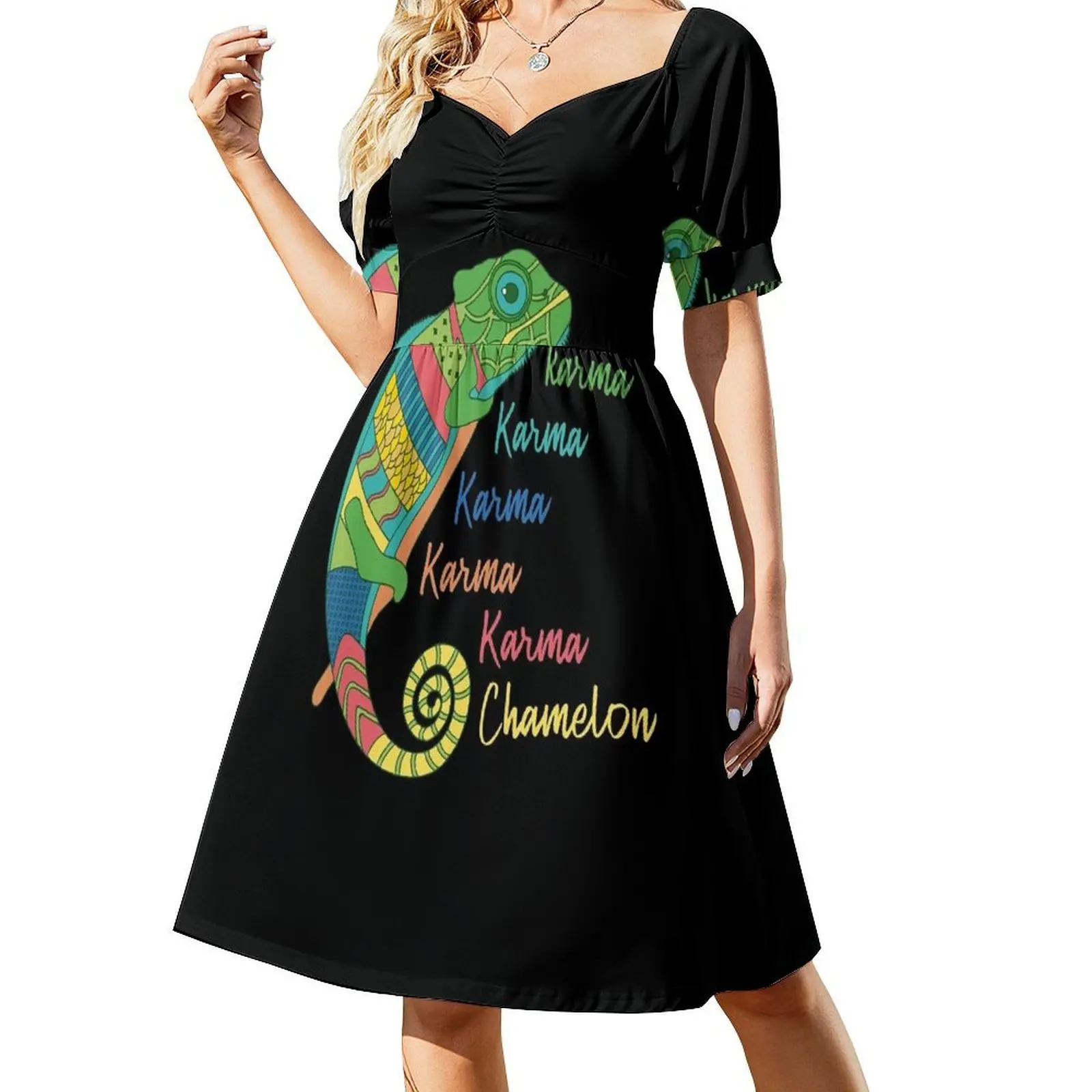 Karma Chameleon Short Sleeved Dress summer dress daily dresses ladies 2025 summer Dress