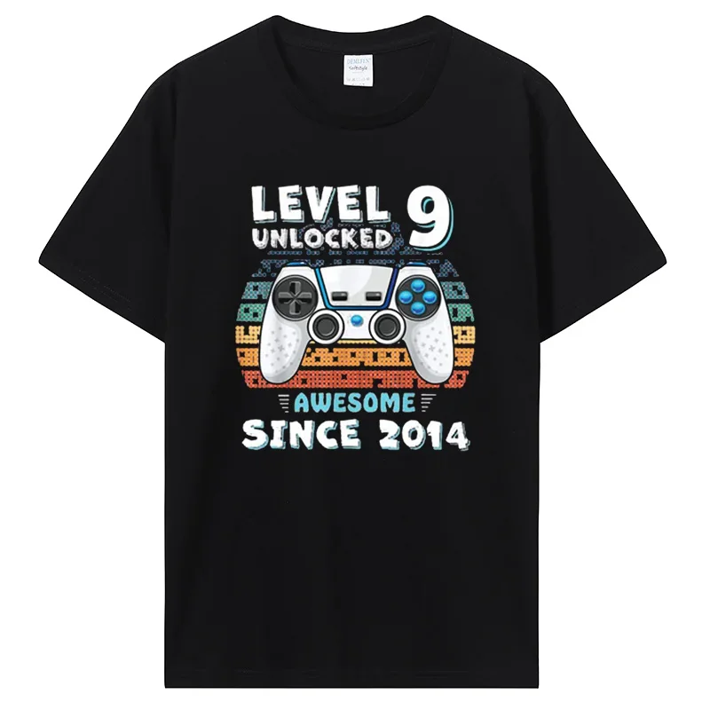 Level 8 Unlocked Awesome Since 2015 Eight-Birthday T Shirt Son Boy Funny Gamer 8th 8 Years Old Birthday Tee Tops Gift Clothing