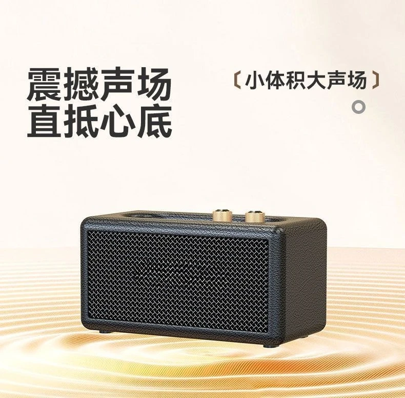 Haut-parleur extérieur vintage de caisson de basses portable de volume