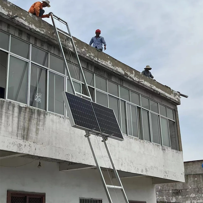 

Customized Ladder Lift 18m 59FT Wireless Remote Control Solar Panel Lift for Shingles