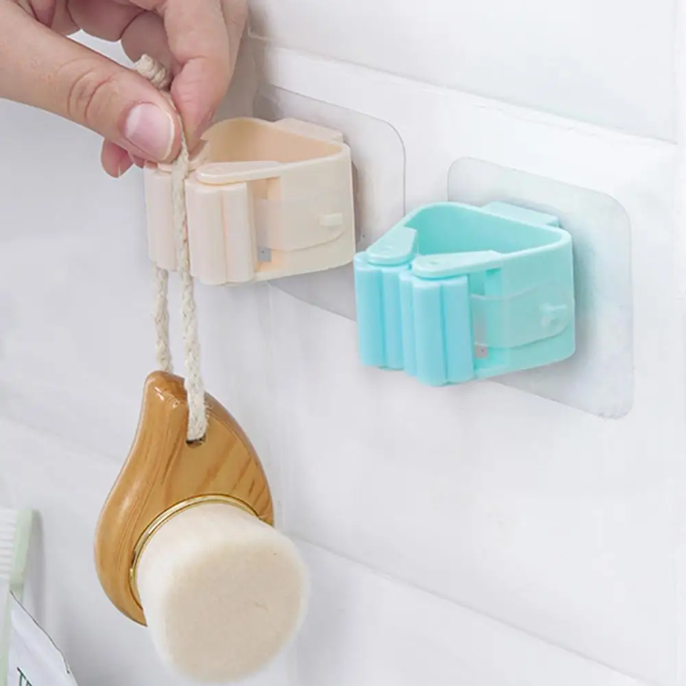 Mop Hook Non-slip Decorative Practical Wall Mounted Mop Holder for Household Mop Organizer Holder Storage Rack