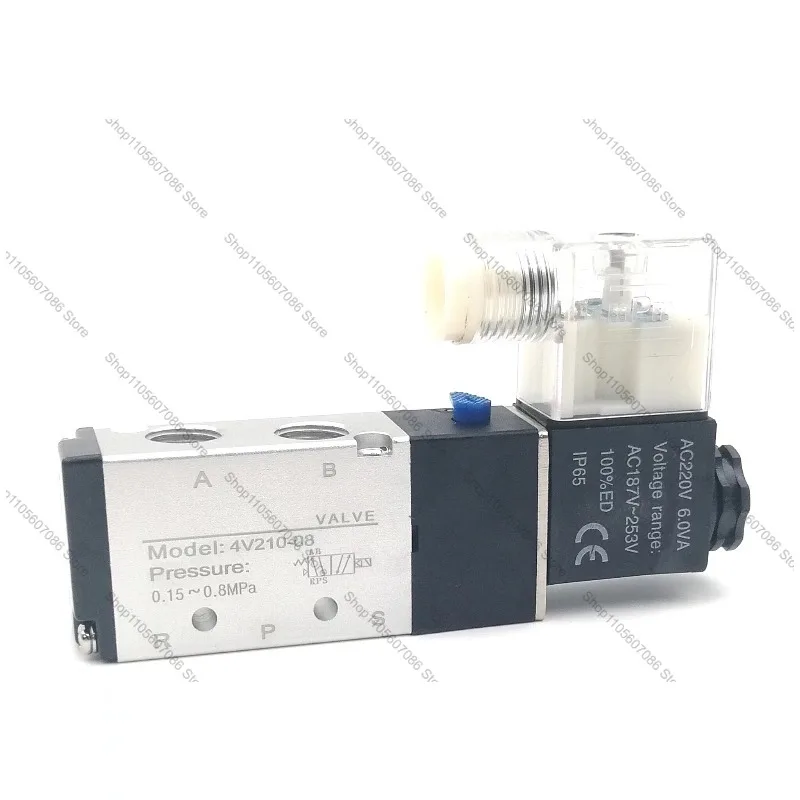 Pneumatic Solenoid Valve 4V210-08 Two-position Five-way 4V310-10 Pneumatic Reversing 24V220v Cylinder Control Valve