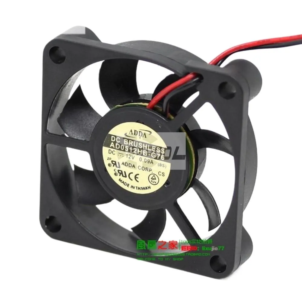 

for ADDA AD0512HB-G76 50mm 12V Ball Bearing Fan, 0.15A, 5010 5cm Cooling Fan PC, Electronics, Heatsink