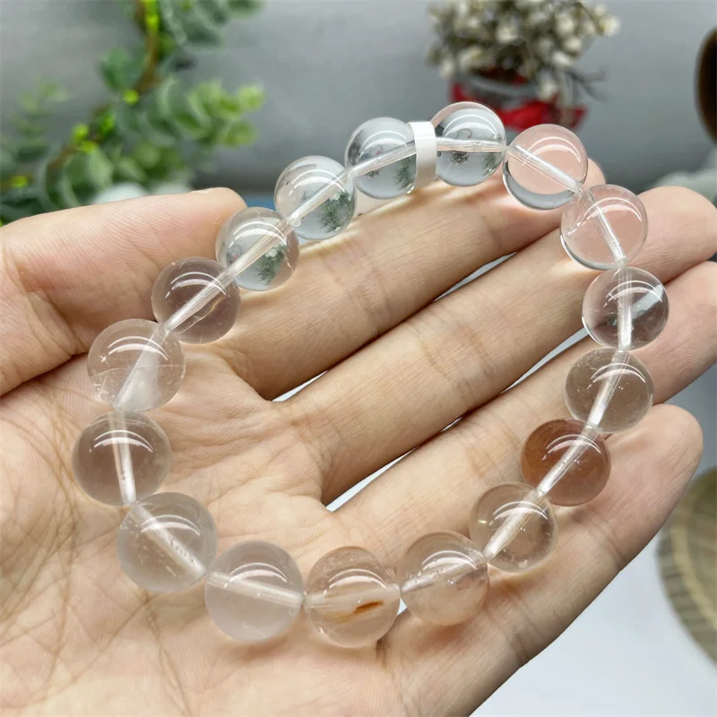 

Natural Colourful Rabbit Hair Quartz Bracelet Reiki Healing Stone Fashion Jewelry Gift Fashion Party Girl Birthday Present 12mm