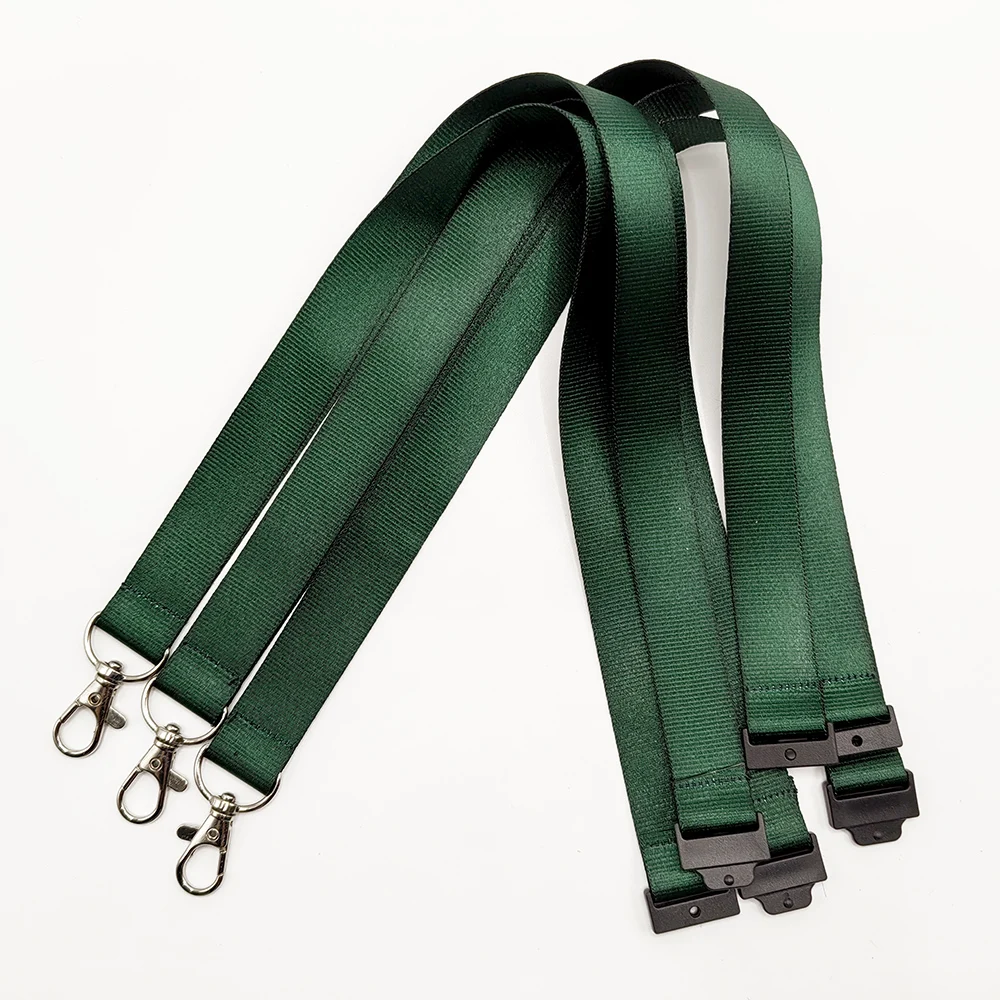 1pc Green Safety Lanyard 2cm Wide Separable Neck Strap for Card Holders Name Card Student ID Card Adult and Child Safety Lanyard