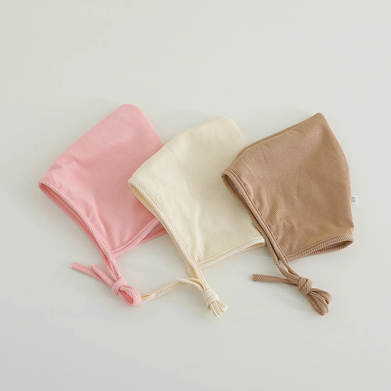 

Cotton Newborn Baby Hat Spring Autumn Infant Lacing Beanies Caps Cute Cartoon Solid Color Kids Windproof Bonnet