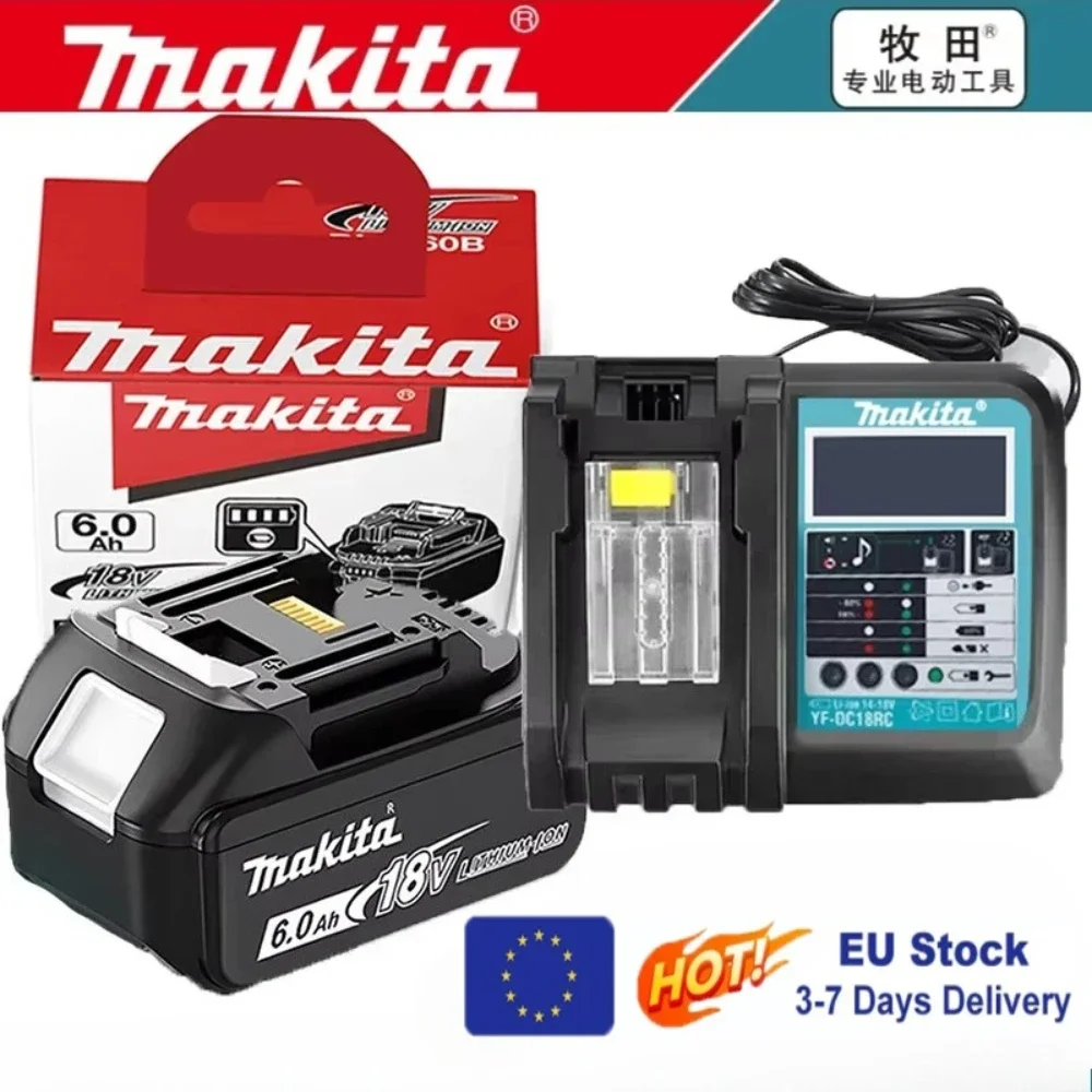Batterie Li-ion authentique 6Ah pour outils électriques Makita BL1860 18V, remplacement LXT BL1850 BL1840 pour tournevis 18V avec BMS TPCELL