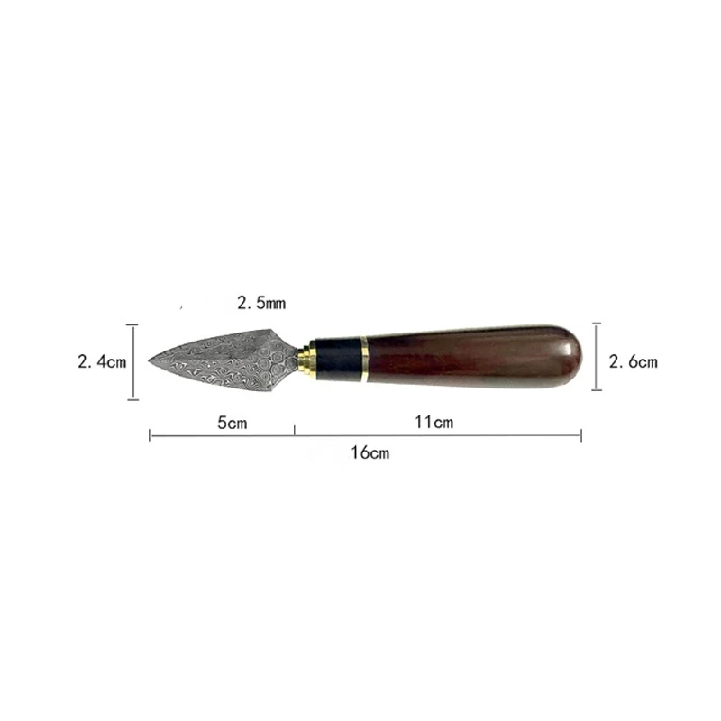 Damascus Steel Red Sandalwood Tea Knife Tea Cone Tea Needles White Tea Hand-opened Knife