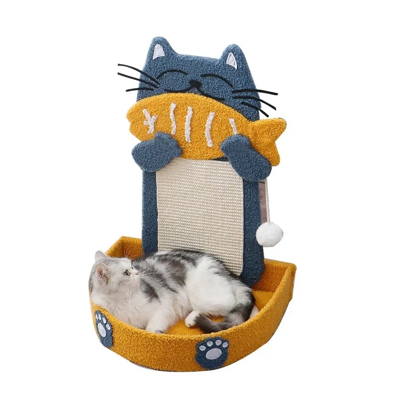 

Sisal cat climbing frame, cat scratching column claw grinder,scratching board vertical wall, wear-resistant toy pet