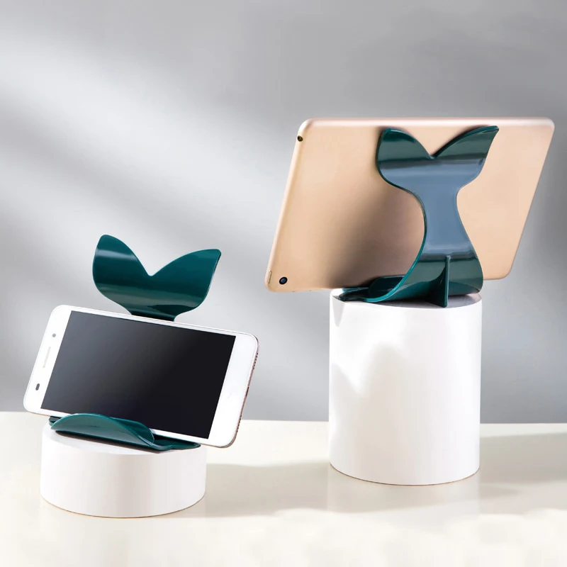 1pc Desktop Mobile Phone Holder Creative Cartoon Holder Whale Small Ornament Mobile Phone Base Lazy Tablet Holder