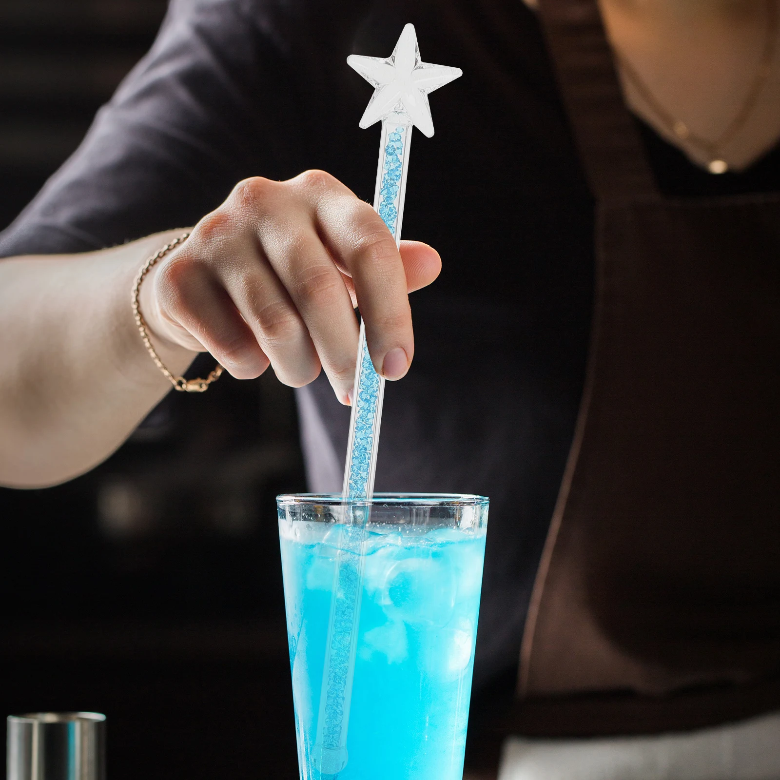 

Star Glass Stirring Rod Fine Workmanship Cocktail Mixing Stick Home Bar Drink Stirrer Swizzle Stick Glass Stirring Rod