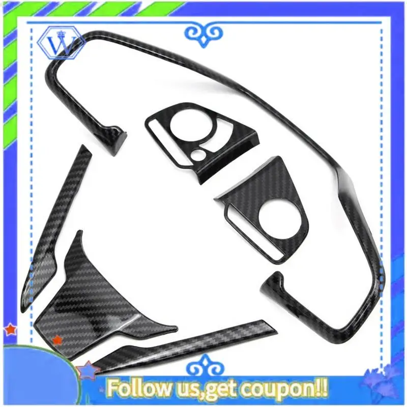 

M46K-Steering Wheel Cover Trim For Honda Civic 2016 2017 2018 2019 2020 2021 Carbon Fiber Style Replacement