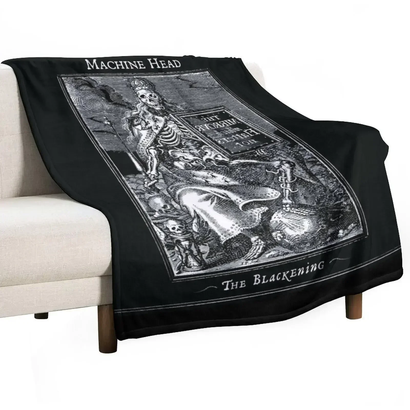 Machine Head the blackening Throw Blanket For Sofa Thin Soft Kid'S decorative Summer Beddings For Decorative Sofa Blankets