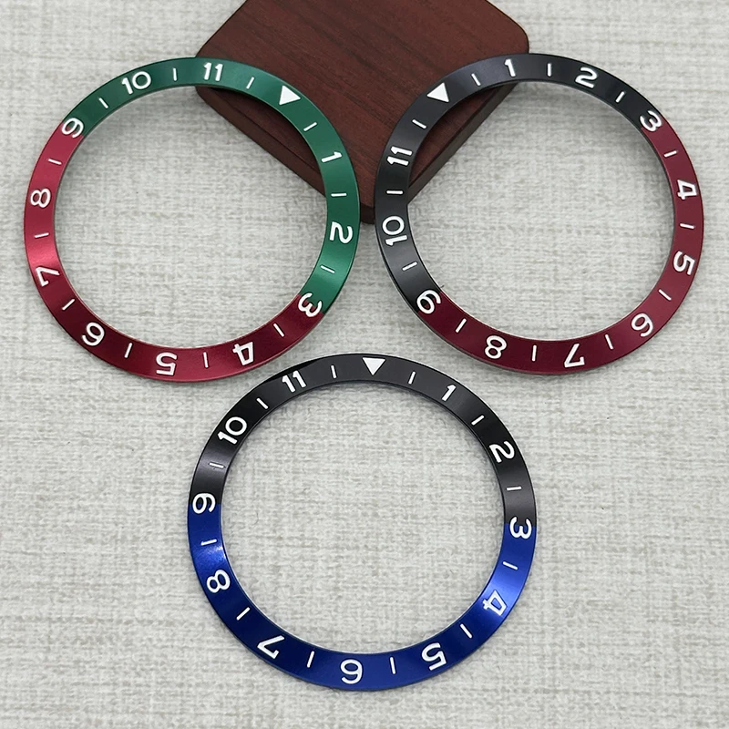 Mod 38mm X 30.6mm Watch Bezel Beveled Bezel High-Quality Aluminum Bezel Compatible  SKX007 SRPD SKX009 6015 Turtle Watch Bezel