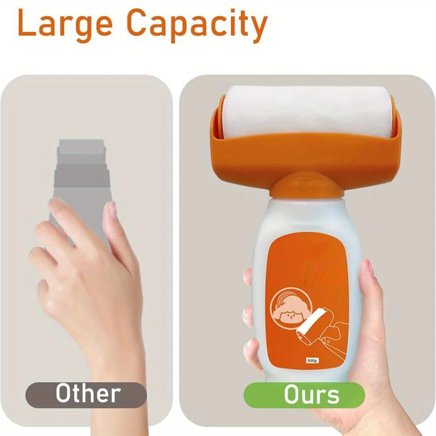 Reusable paint roller brush, wall repair and decoration tool, refillable bottle dispenser, container only, without paint - view 6
