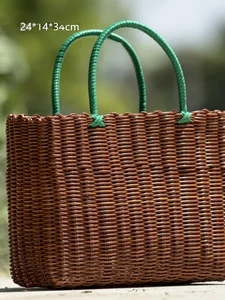 Hanrted Wier op Basket Keranjang Piknik Keranjang Hadiah Handheld Basket Laundry Basket Keranjang Penyimpanan Bahan Plastik 8 keranjang cucian plastik terlaris - №
