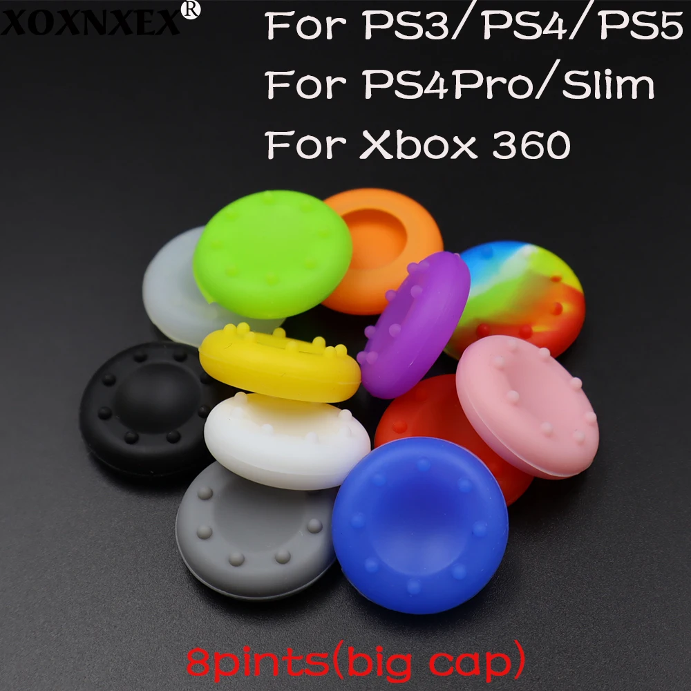 Rutschfeste Silikon-Analog-Joystick-Daumen-Stick-Griffkappe für PS3 PS4 PS4Pro PS4Slim PS4 PS5 Xbox360 Controller
