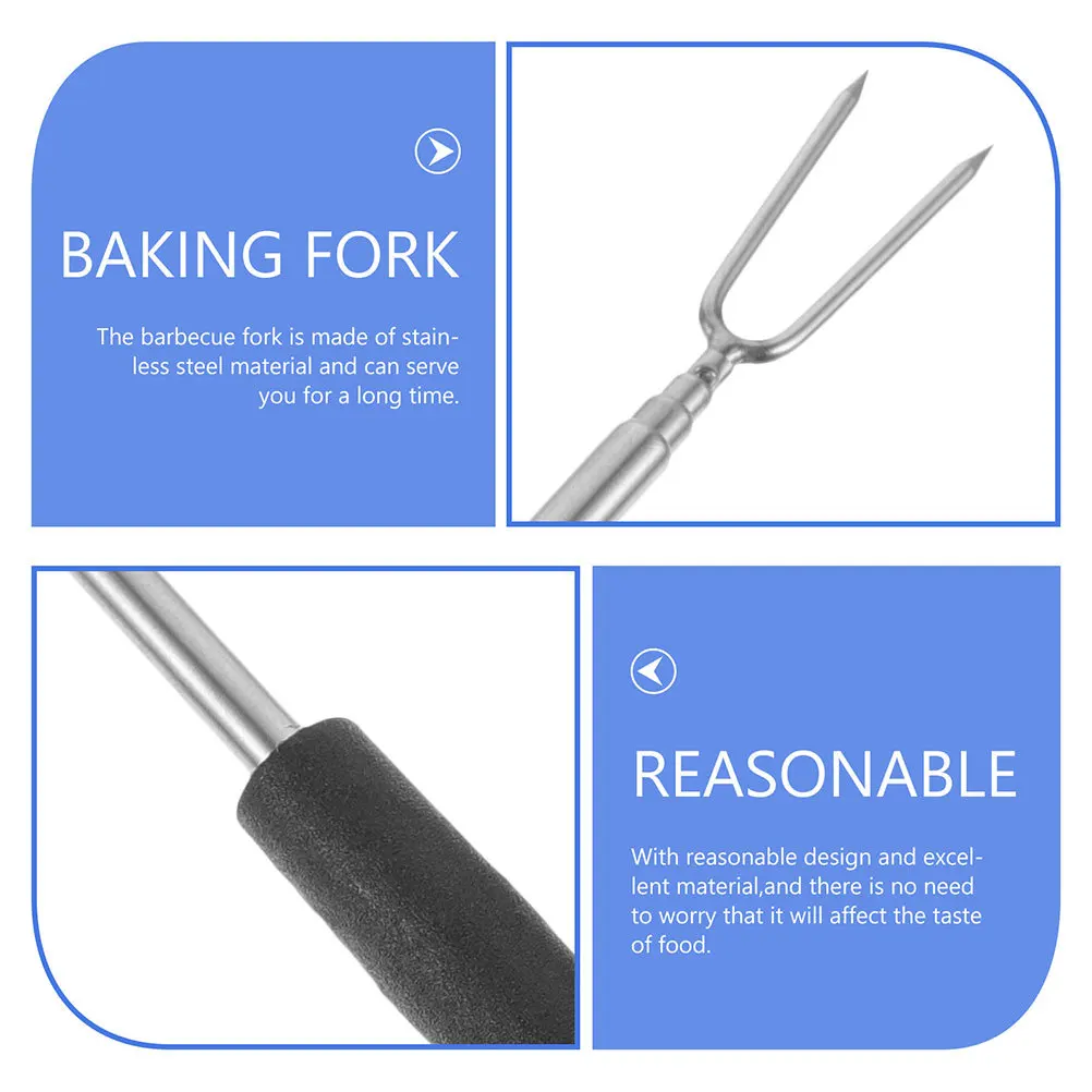 

10Pcs Extendable Roasting Forks Stainless Steel Bbq Skewers for Hot Dogs Sausage Bacon Vegetables Outdoor Grilling