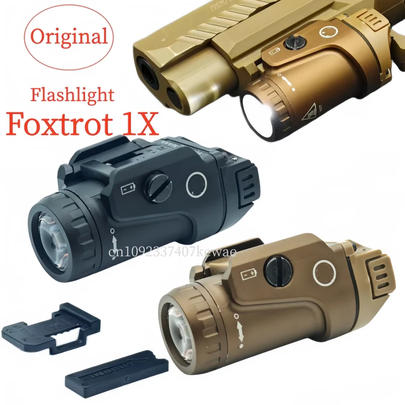 

Original Foxtrot 1X Flashlight Tactical compactTDurable Rail-Mounted with Ambidextrous Push-ButtonSide For 21mm Picatinny Rail