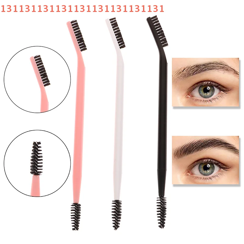 Cepillo para cejas de doble cabeza, peine para pestañas, moldeador de pestañas, cepillo para cejas para el cuidado de cejas, herramienta de maquillaje reutilizable