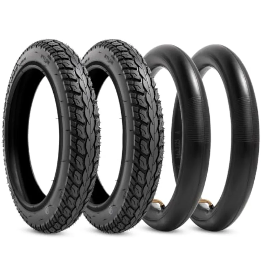 

14 E-Bike Tire Heavy-Duty 14 x 2.125 Tire and Tube Sets 57-254 Electric Scooter Tire Tube with Angled Valve Stem 14 Inch Tire f