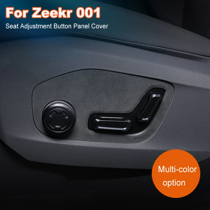 

For Zeekr 001 2024 Seat Adjustment Button Frames Panel Cover Alcantara Suede Interior Modification Patches Protective Stickers