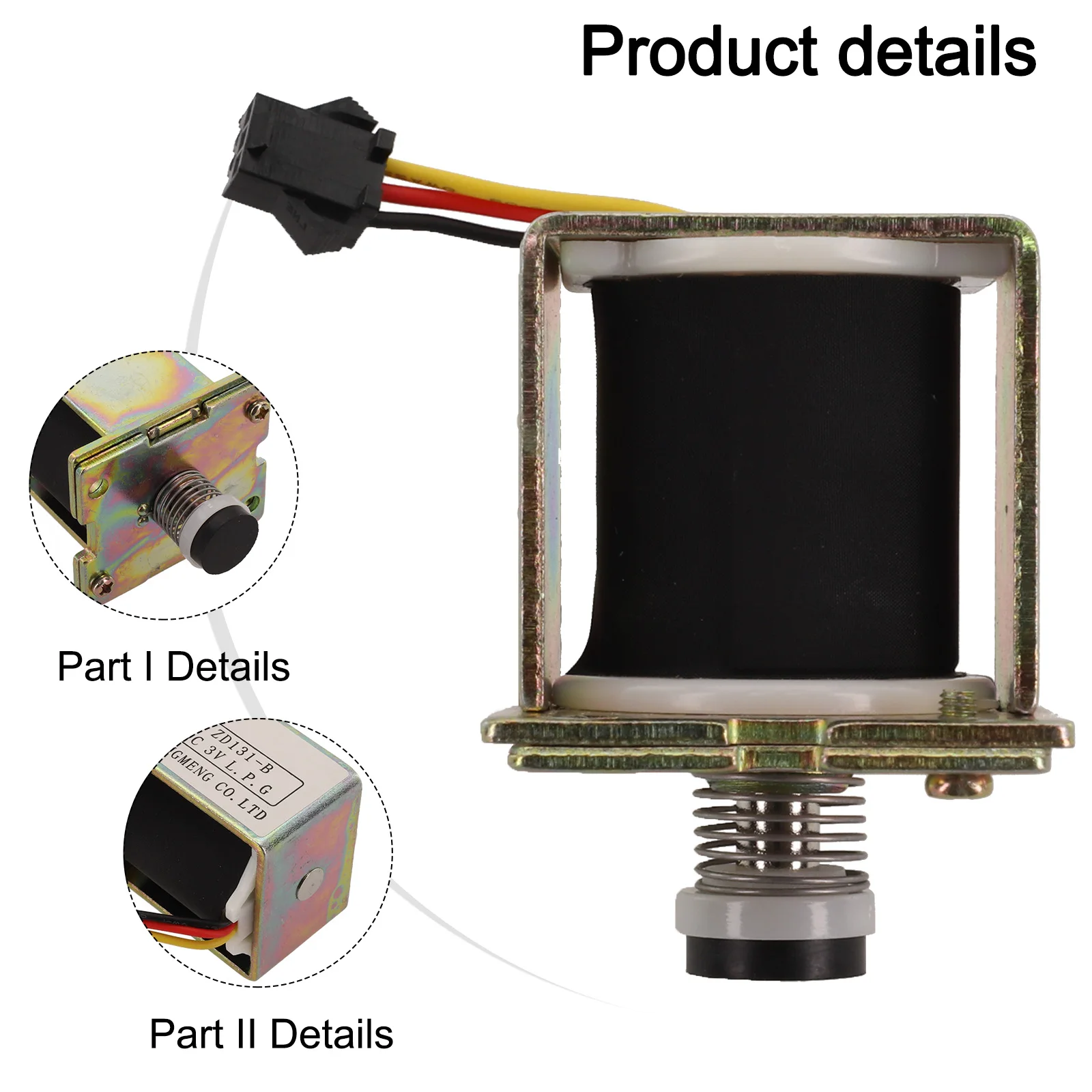 1pc DC3V ZD131-B Solenoid Valve For Gas Water Heater With 14mm Diameter Rubber Head Home Improvement Accessories