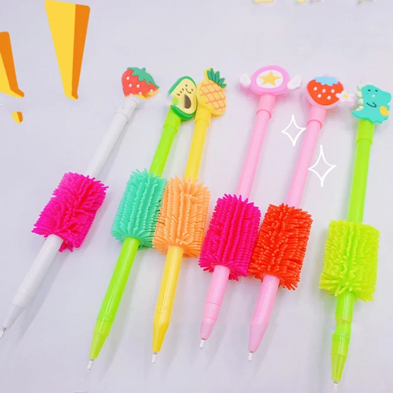 5/10 pçs tpr caneta aperto prática ajuda escrita pinça dispositivo de correção postura para criança mão escrita lápis caneta titular squeeze brinquedo