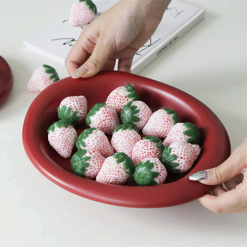 

6 Pcs/Lot Artificial Simulation fruit props restaurant dining room home Kitchen Store shop decor strawberry fake fruit model