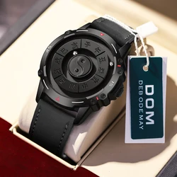 DOM Original Chinese Traditional Culture Rolling Pointer Rotating Magnetic Men's Watch