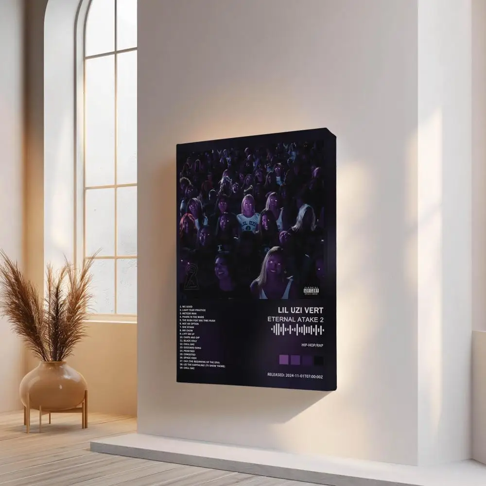Lil Uzi Vert Painting Calligraphy Inner Frame  Album Cover Art Coffee House Bar Room Wall Decor