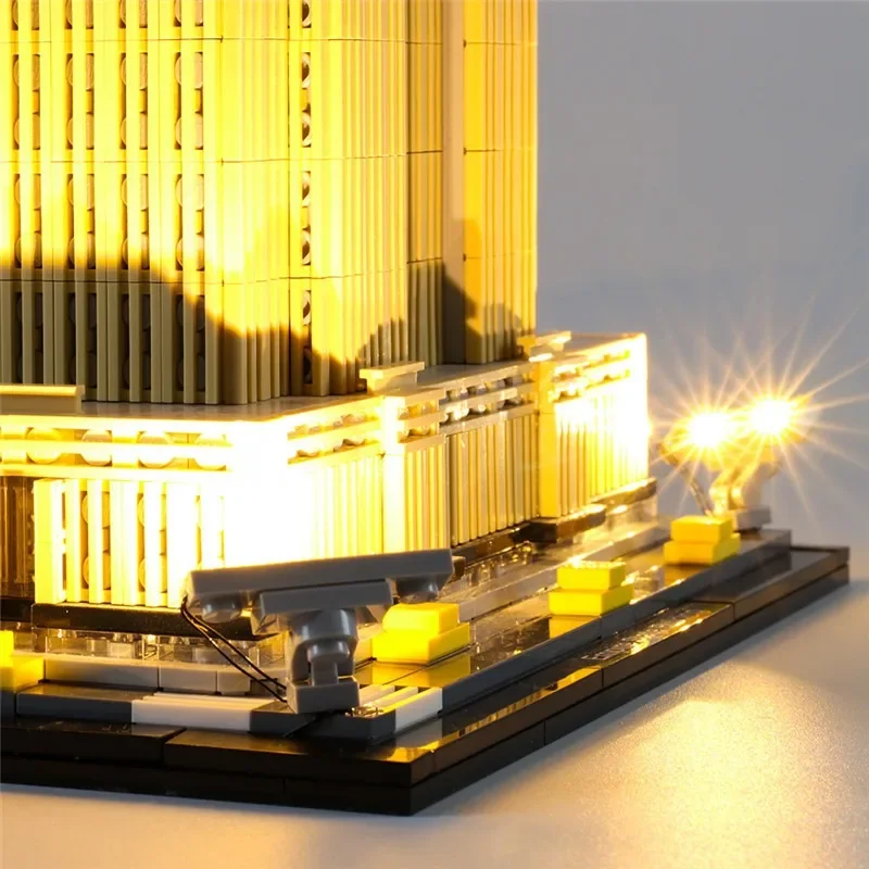 Juego de iluminación de arquitectura de arte y artesanías para 21046 Empire State Building, no incluye bloques de construcción (solo Kit de luz Led)