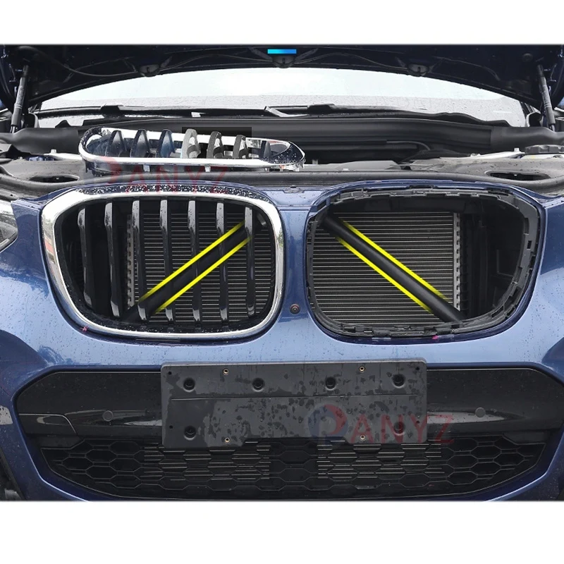 Front Grille Trim Strips for -BMW X3 G01 G08 Sport Style Grille Trim Strips Cover Frame Car Decorations Stickers Black