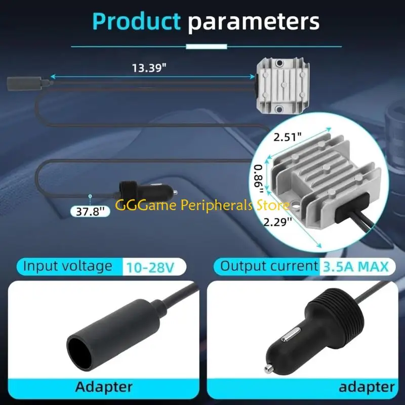 

U55B Waterproof 12V 24V To 30V 3.5A Step Up Power Supply Cable Automotive Boosting Power Converter For Outdoor Equipment
