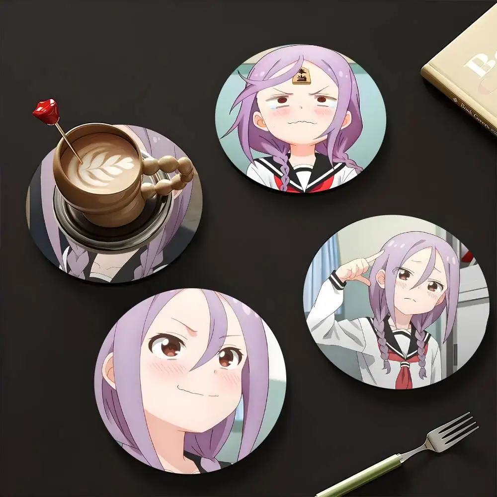 1pc Urushi Yaotome Anime Characters Wooden Coaster Colour Printing Cup Mat Home Desk Decoration Gifts