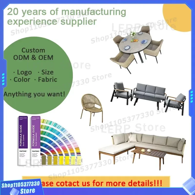 Waterproof Durable Aluminum Outdoor Sofa for Sun Room or Courtyard Balcony Garden Table Furniture for Patio Use