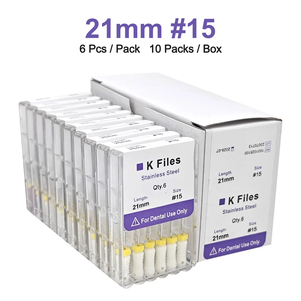 ELIJAH 60Pcs Dental K Dateien 21mm/25mm Edelstahl Hand Verwenden Wurzel Kanal Dateien Endodontie Instrumente zahnarzt Behandlung Werkzeuge