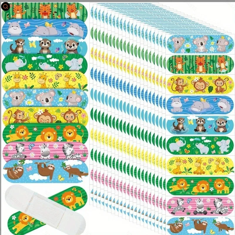 

Kids Adhesive Bandages Colorful Cartoon Pattern Waterproof Wound Plasters for Cuts Scrapes Various Sizes Fun Design Baby Bandage