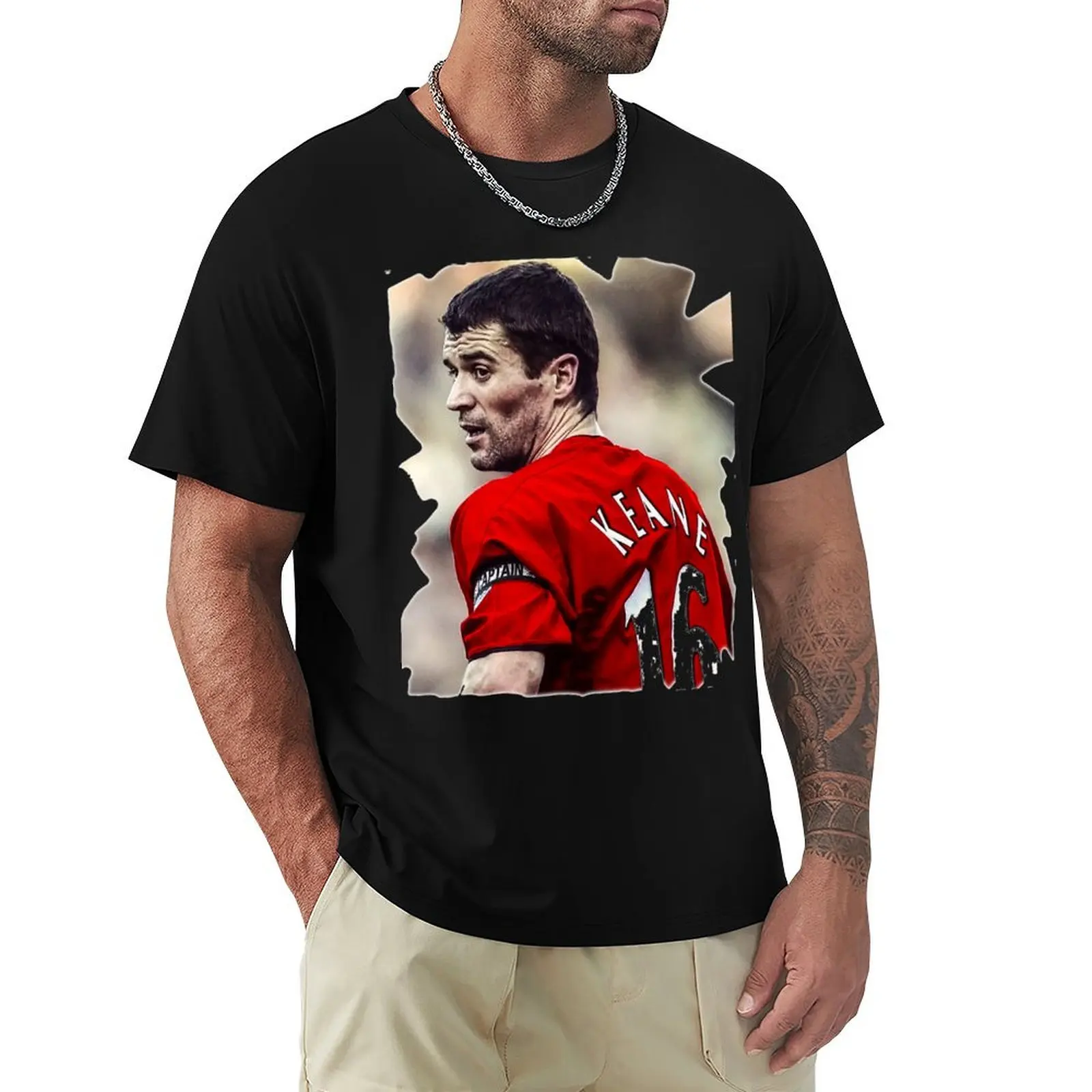 roy keane print T-Shirt Basic Comfort Fit T-Shirt for Men