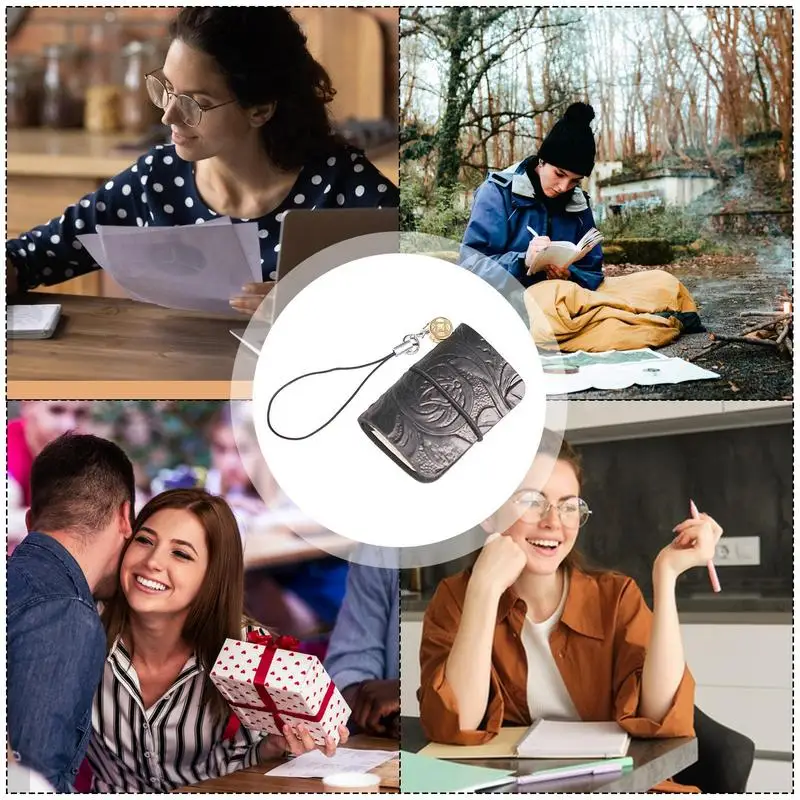 แผ่นจดบันทึกแบบพกพาขนาดเล็กสมุดบันทึกปกหนังสำหรับนักเรียนอุปกรณ์สำนักงานสมุดวางแผนไดอารี่ขนาด64หน้ากระดาษสำหรับนักเรียนโรงเรียน