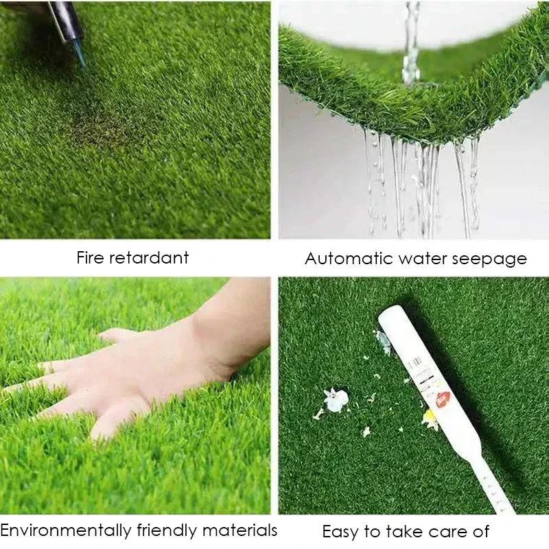 Garden Artificial Turf Fake Grass Lawn Outdoor Balcony Courtyard Indoor Decoration Synthetic Turfing Fake Green Grass Carpet