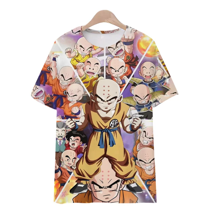 

2026 Summer 3D Digital Printed Anime Series Cool Wukong Series Short-sleeved Trendy Men's T-shirts for Teenagers